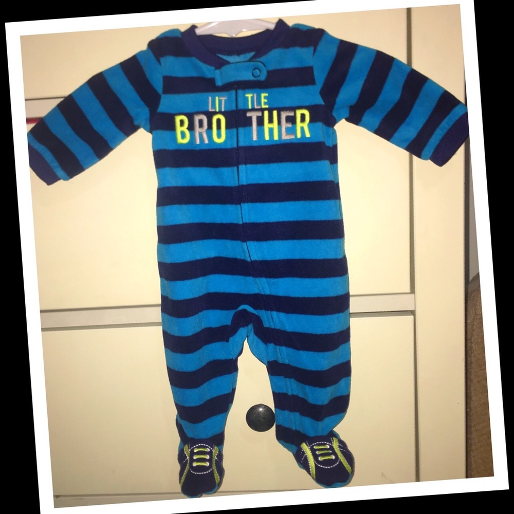 3/$20 •Carters fleece newborn baby boy sleeper🧸EUC🧸